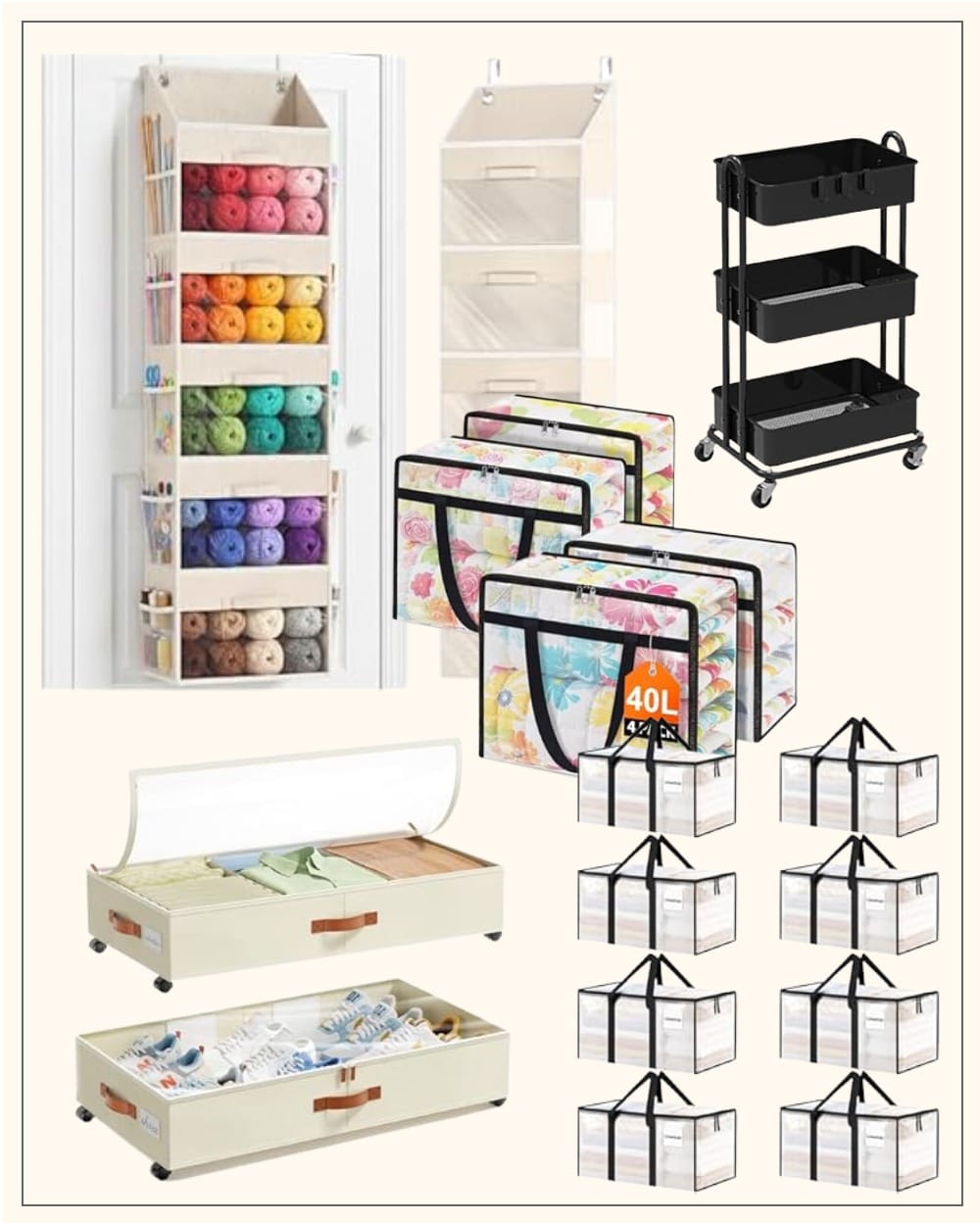 yarn storage ideas on amazon collage