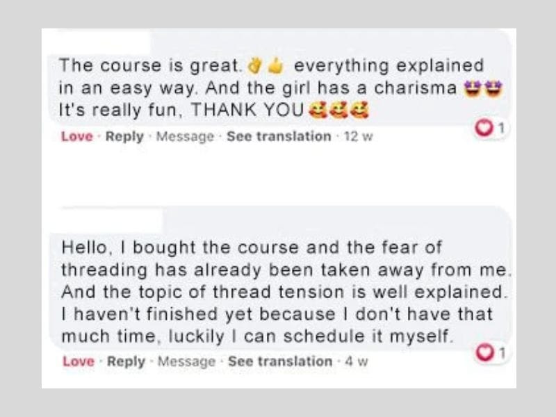 Untitled design (47) Student reviews and testimonials for the Love Your Serger online course for beginners