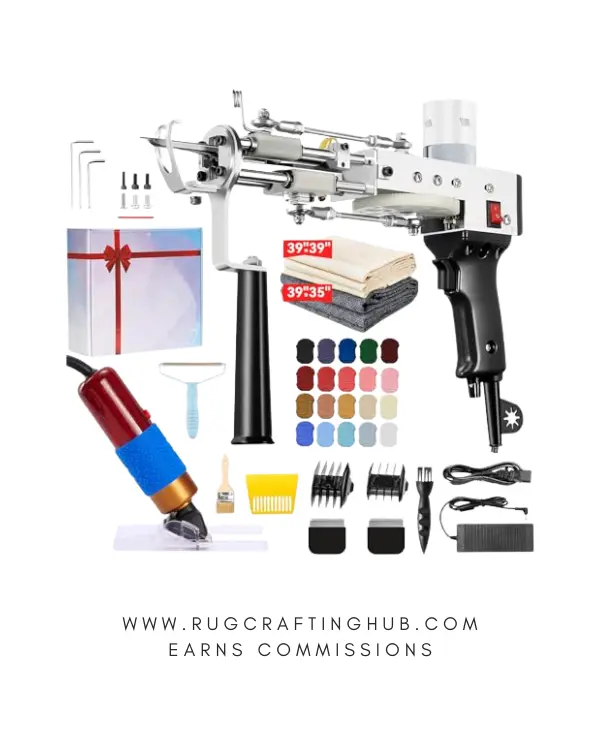 rug tufting starter kit BESGEER Rug Tufting Gun with Carpet Trimmer Kit